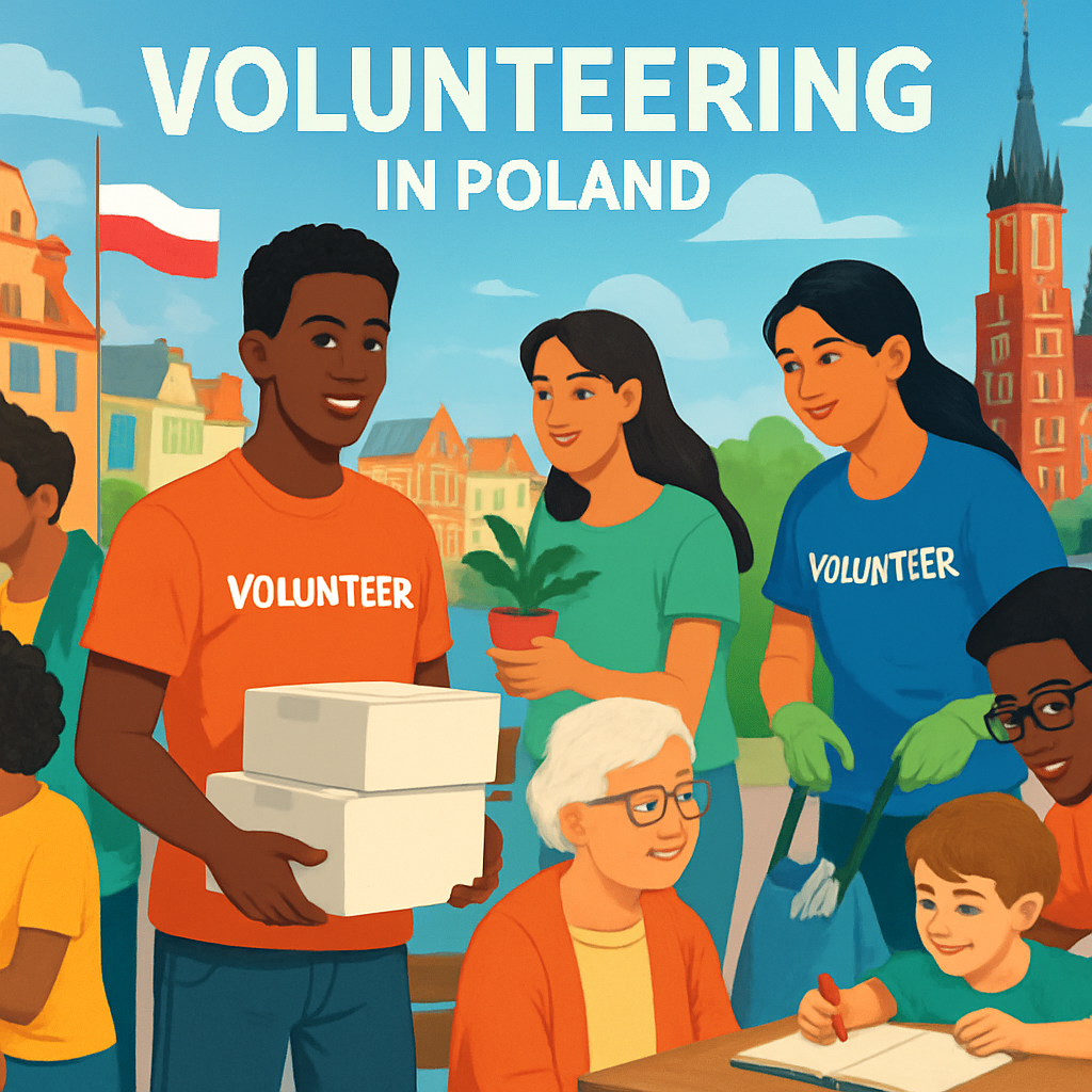International students participating in volunteering activities in Poland